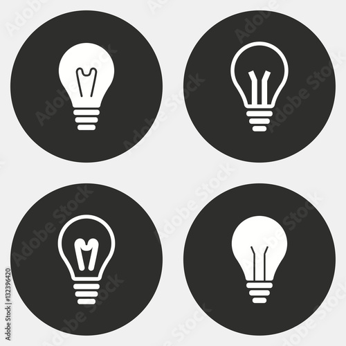 Lamp icon set.