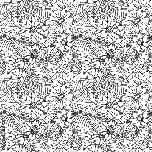 Zentangle abstract flowers. Doodle flower. Vector illustration