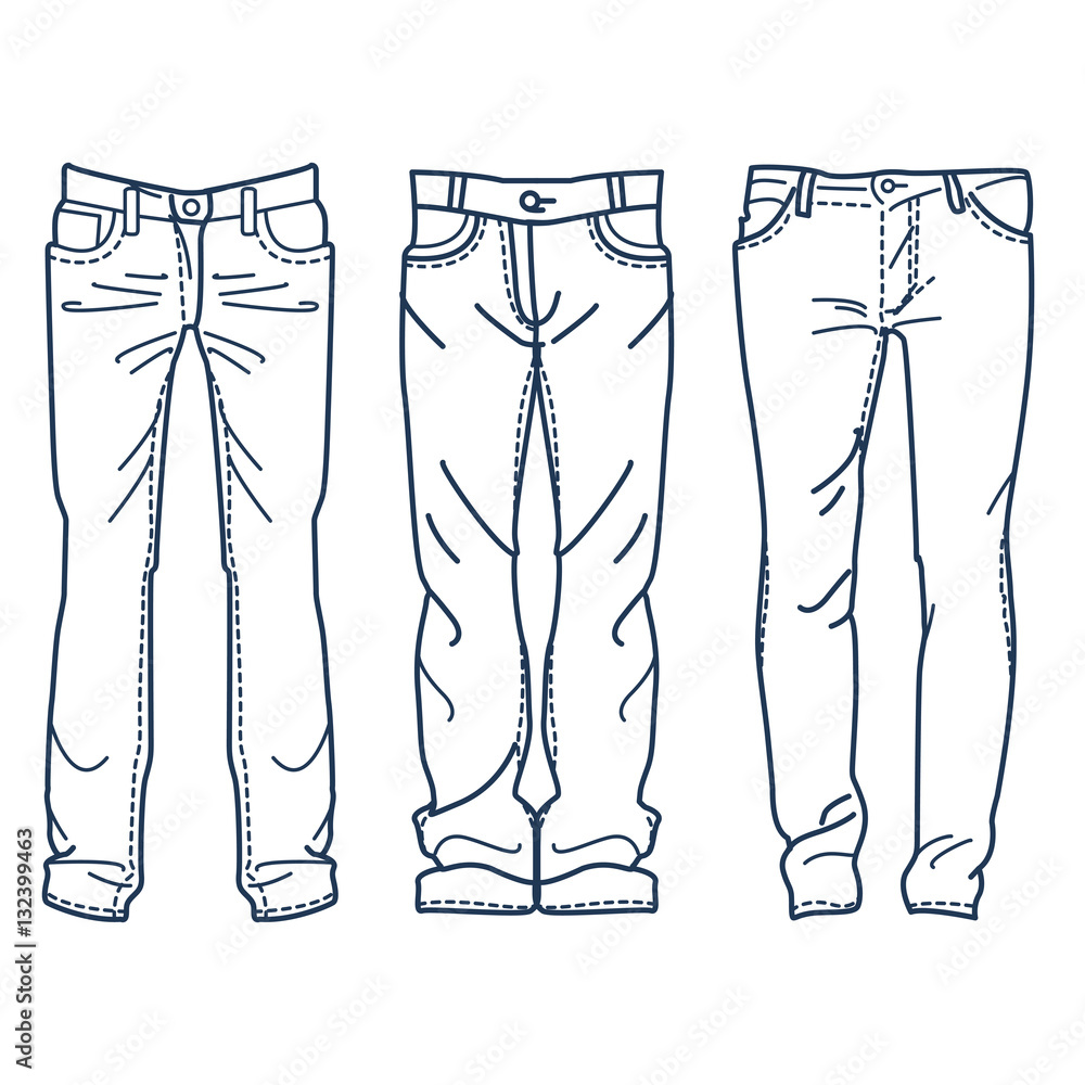 24,457 Jeans Sketch Images, Stock Photos & Vectors | Shutterstock
