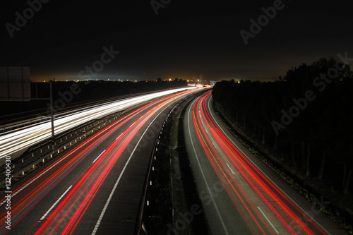 Speed cars at night