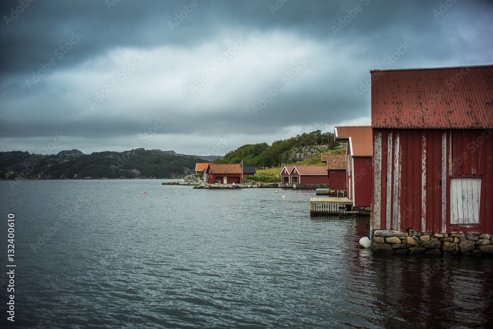 Obraz premium Classic, red Norwegian house