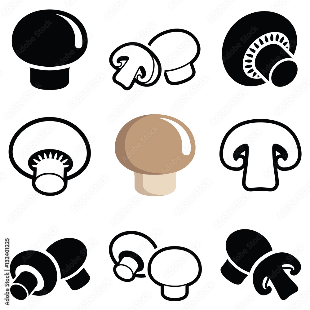 Mushroom collection - vector illustration
