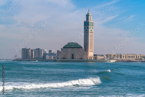 The Hassan II Mosque in Casablanca is the largest mosque in Morocco 