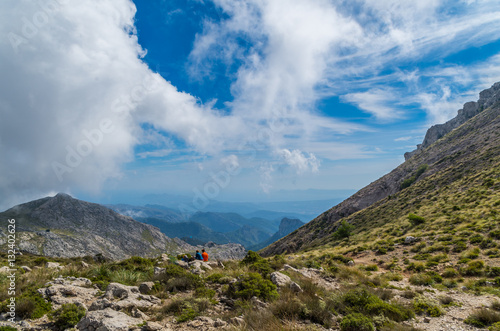 Hiking on the GR 221 in Tramuntana, Mallorca, Spain