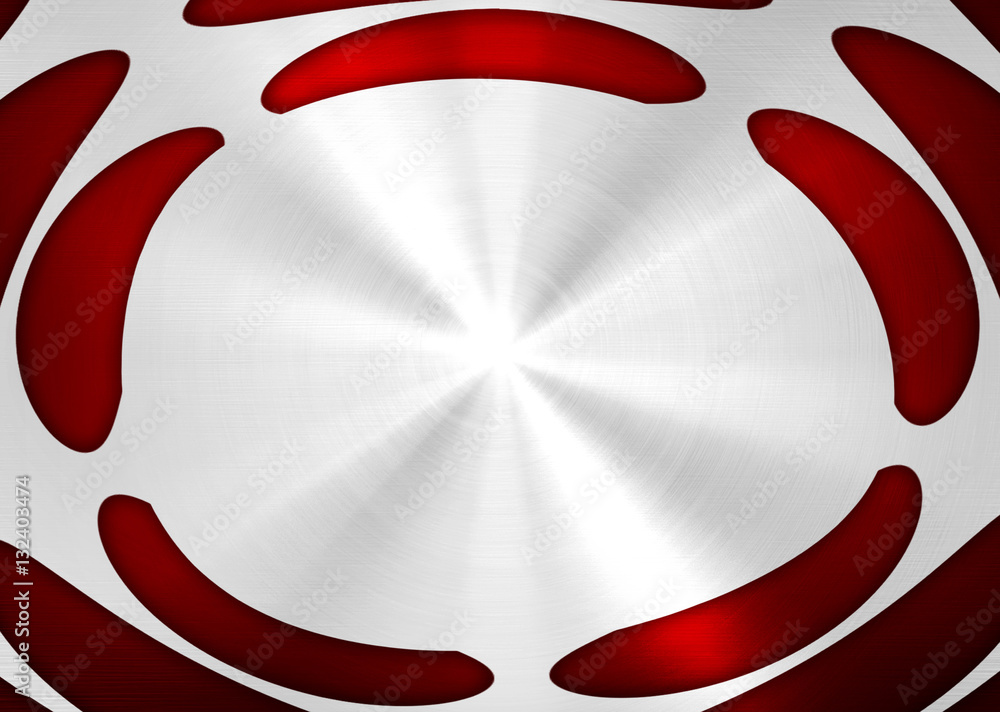 Obraz premium abstract metal design with red background