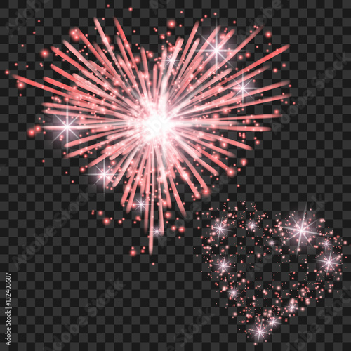 Vector holiday valentine firework