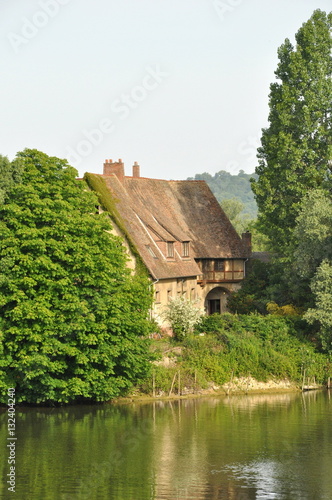 Medieval French house on the river 