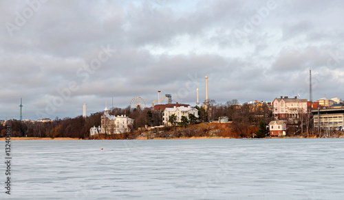 Area on shores of Toolo Bay in Helsinki, Finland