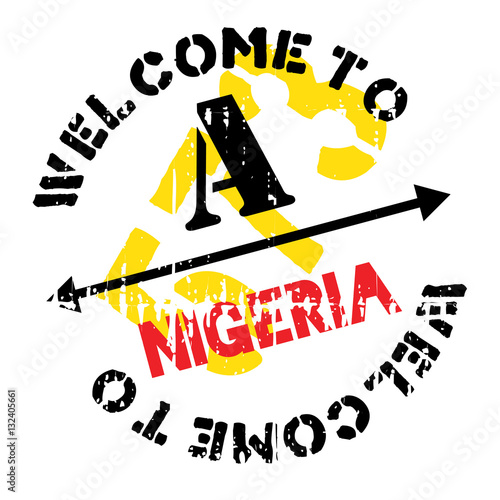 Nigeria stamp rubber grunge