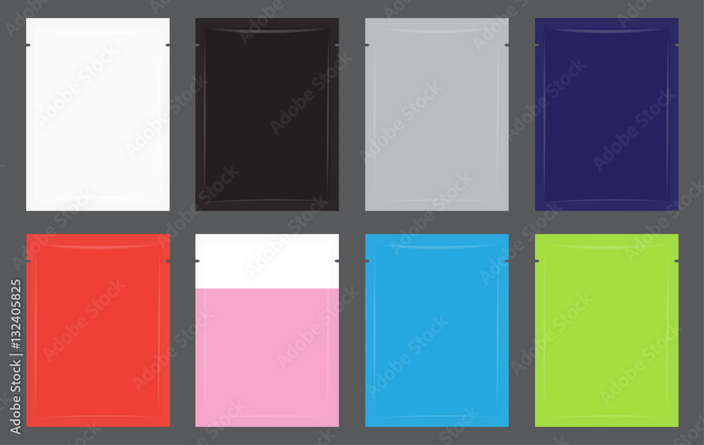 Fototapeta premium set of a Cream Sachets pack vector