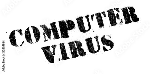 Computer Virus rubber stamp. Grunge design with dust scratches. Effects can be easily removed for a clean, crisp look. Color is easily changed.