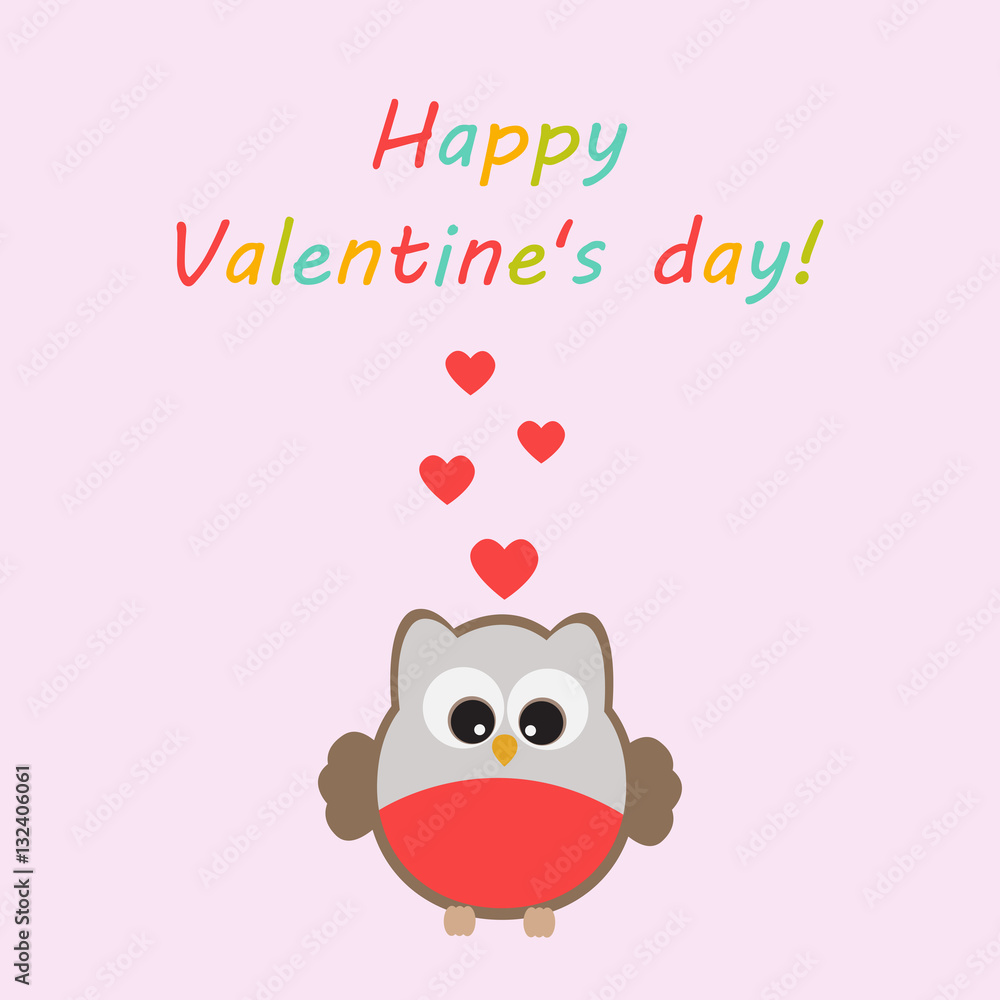 Vector greeting card on the theme of Valentine's day celebrations. Vector greeting card on the theme of Valentine's day celebrations.