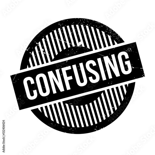 Confusing rubber stamp. Grunge design with dust scratches. Effects can be easily removed for a clean, crisp look. Color is easily changed.