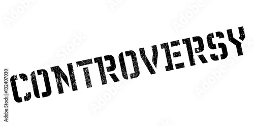 Controversy rubber stamp. Grunge design with dust scratches. Effects can be easily removed for a clean, crisp look. Color is easily changed.