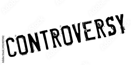 Controversy rubber stamp. Grunge design with dust scratches. Effects can be easily removed for a clean, crisp look. Color is easily changed.
