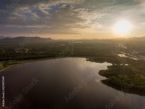 Fototapeta Naklejka Na Ścianę i Meble -  Sunset above the River 