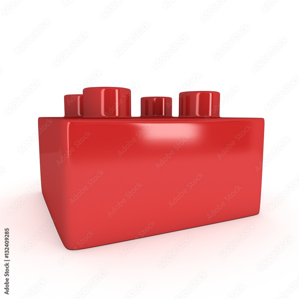 Constructor element. 3d render isolated on white background