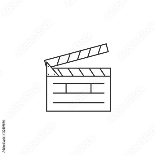 Clapper board line icon
