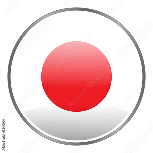 Round glossy isolated vector icon with national flag of Japan on white background. Free Download Round glossy isolated vector icon with national flag of Japan on white background. - GFXLoad