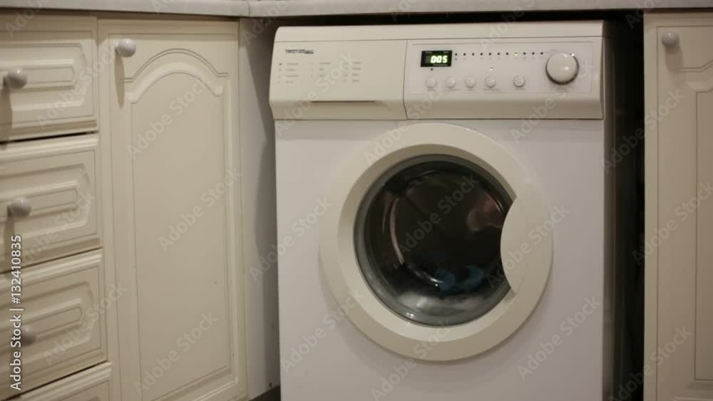 Washing machine in the kitchen Washing machine in the kitchen