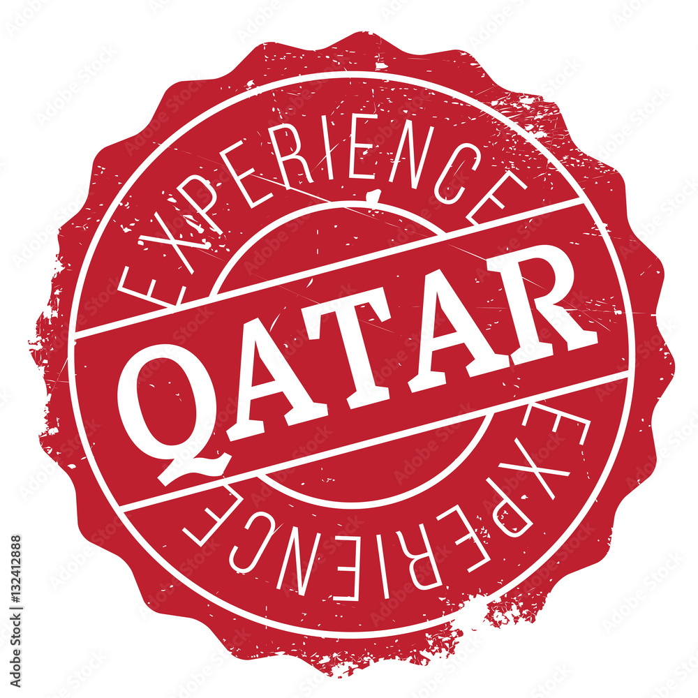 Obraz premium Qatar stamp rubber grunge