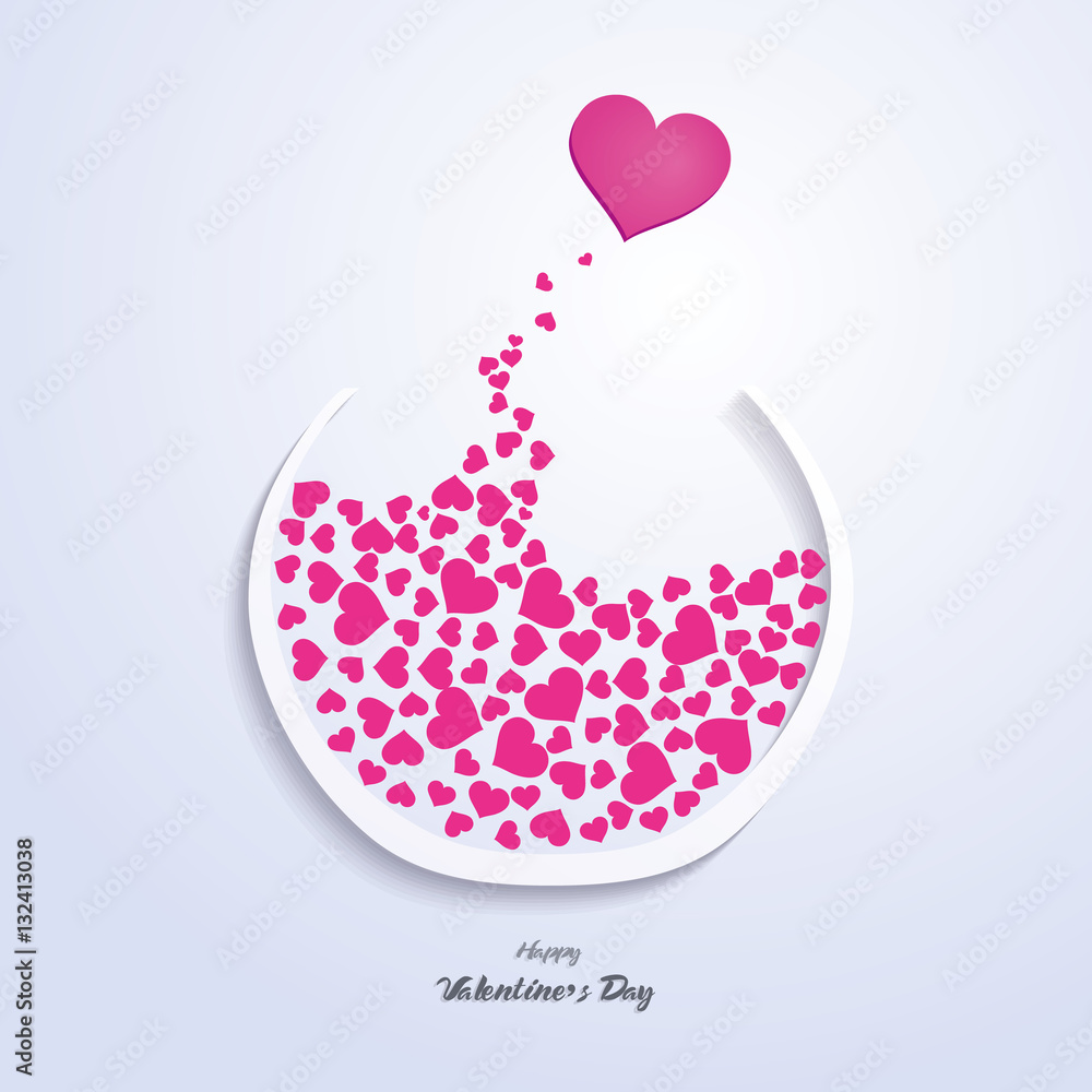 aquarium full of hearts , happy valentine's day - vector card , background ( love , romantic , valentine ) aquarium full of hearts , happy valentine's day - vector card , background ( love , romantic , valentine )