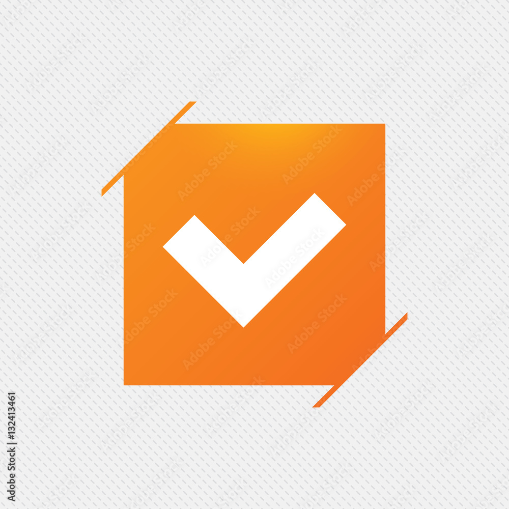 Check sign icon. Yes button. Check sign icon. Yes button.