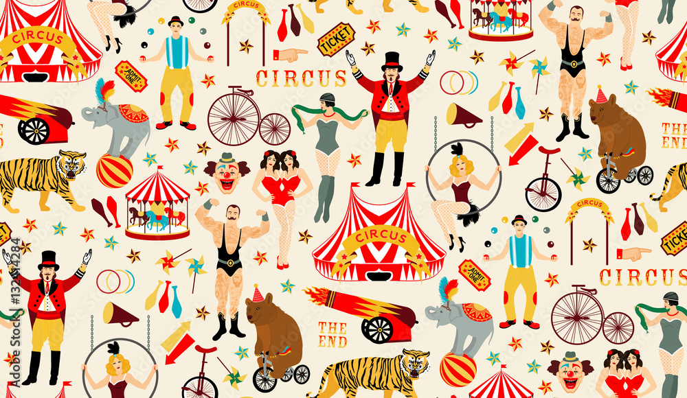 Circus collection. - obrazy, fototapety, plakaty 