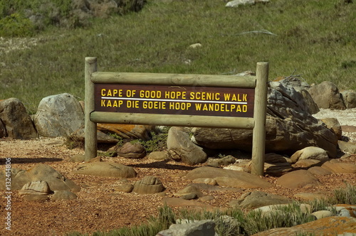 Cape of Good Hope, Signboard of scenic walk at cape of good hope, South Africa