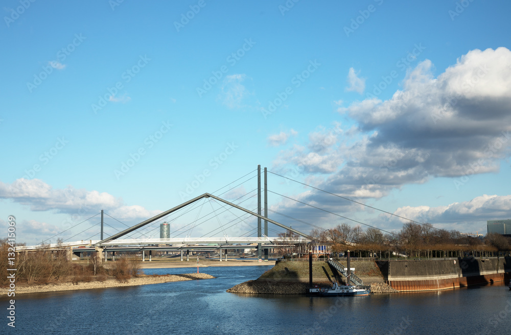 Dusseldorf Bridges River Rhine (Germany)