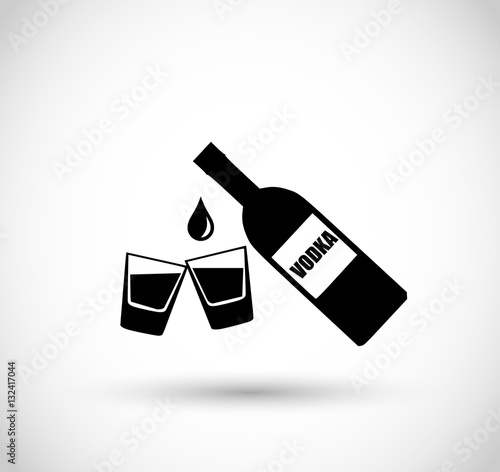 Vodka icon vector