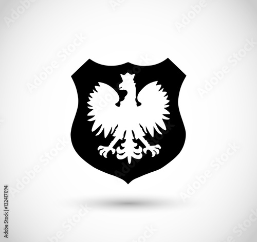 Badge with Polish Eagle vector