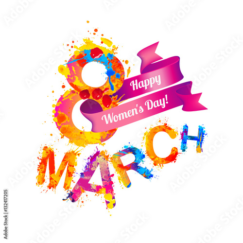 8 march card. Happy women's day!