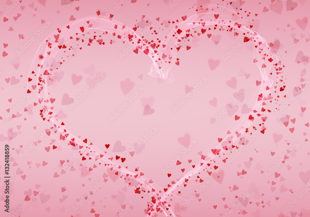 Gentle elegant background with the image of glitter hearts Gentle elegant background with the image of glitter hearts