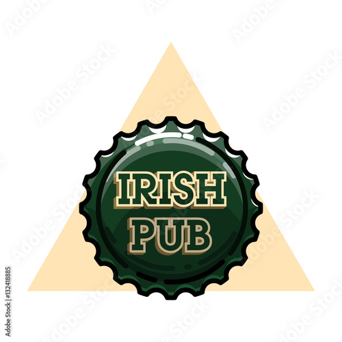 Color vintage irish pub emblem