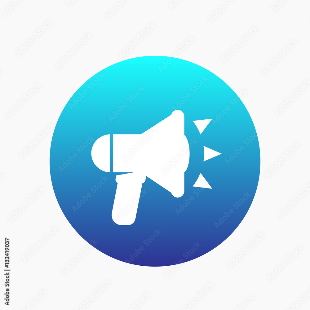 loudspeaker icon, megaphone, bullhorn vector sign loudspeaker icon, megaphone, bullhorn vector sign