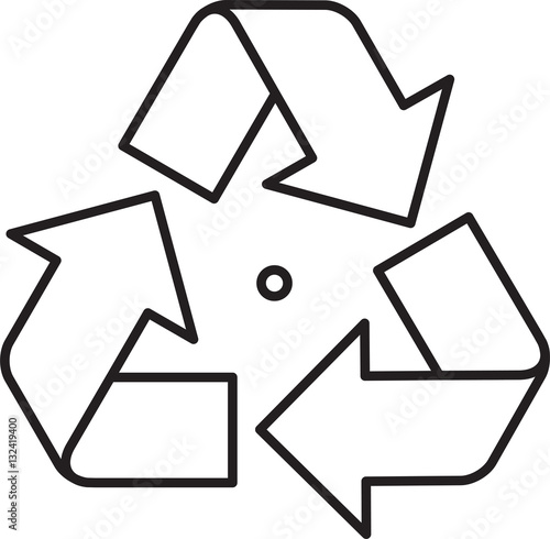 Universal Recycling Symbol (Used as a generic symbol for recycling or to indicate that material is recyclable)