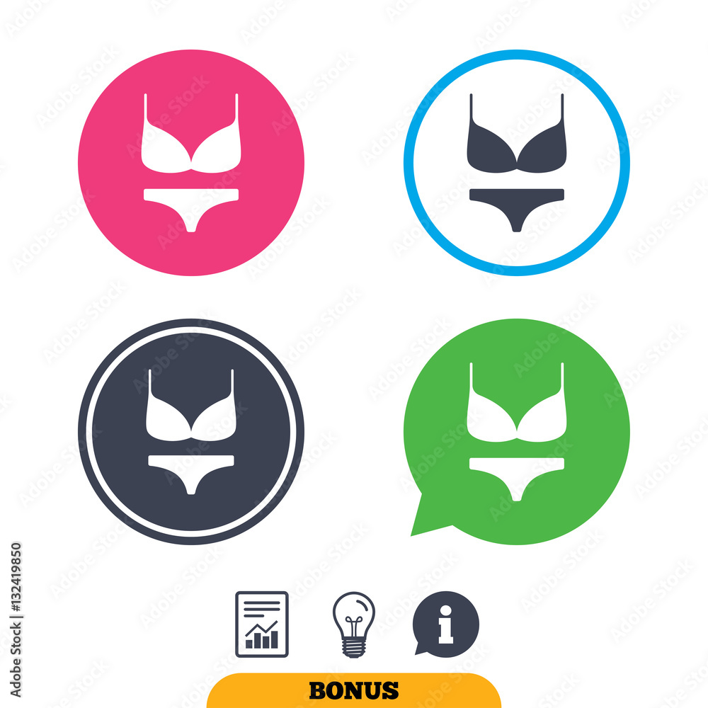 Women bra and panties icon. Intimates underwear. Women bra and panties icon. Intimates underwear.