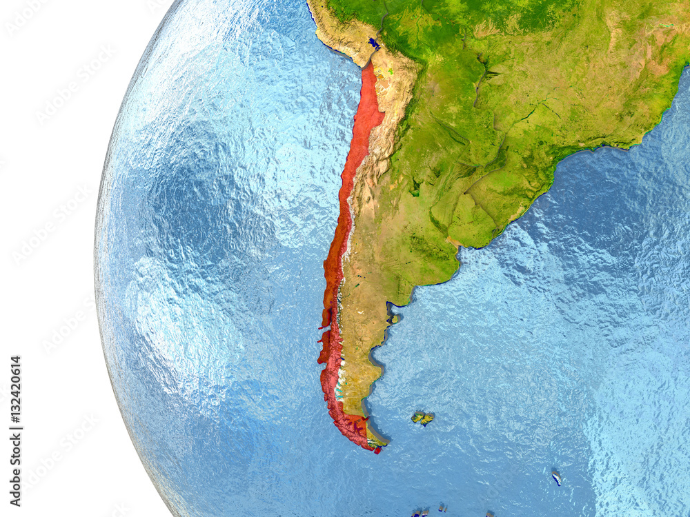 Chile in red StockIllustration Adobe Stock