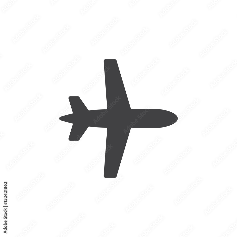 Plane, aircraft icon vector, filled flat sign, solid pictogram isolated on white. Symbol, logo illustration Plane, aircraft icon vector, filled flat sign, solid pictogram isolated on white. Symbol, logo illustration