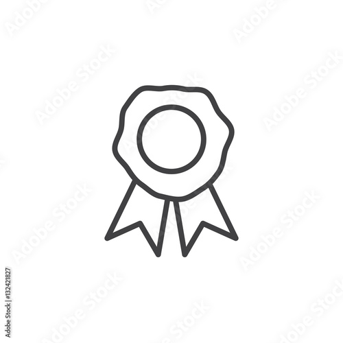 Wax seal line icon, outline vector sign, linear pictogram isolated on white. Symbol, logo illustration
