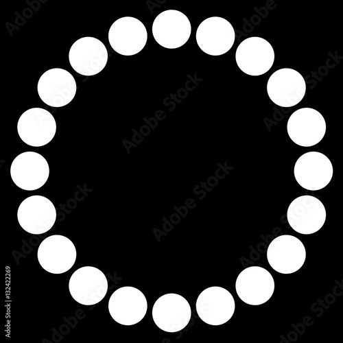 Concentric circles. Abstract beads, pearls, bracelet shape. Symb
