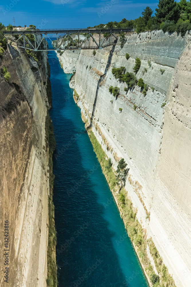 The Corinth Canal in Greece