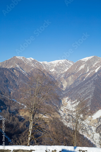 Mountain in the snow