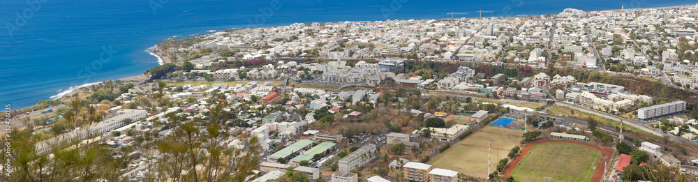 panorama de la ville de saint-denis, Réunion 