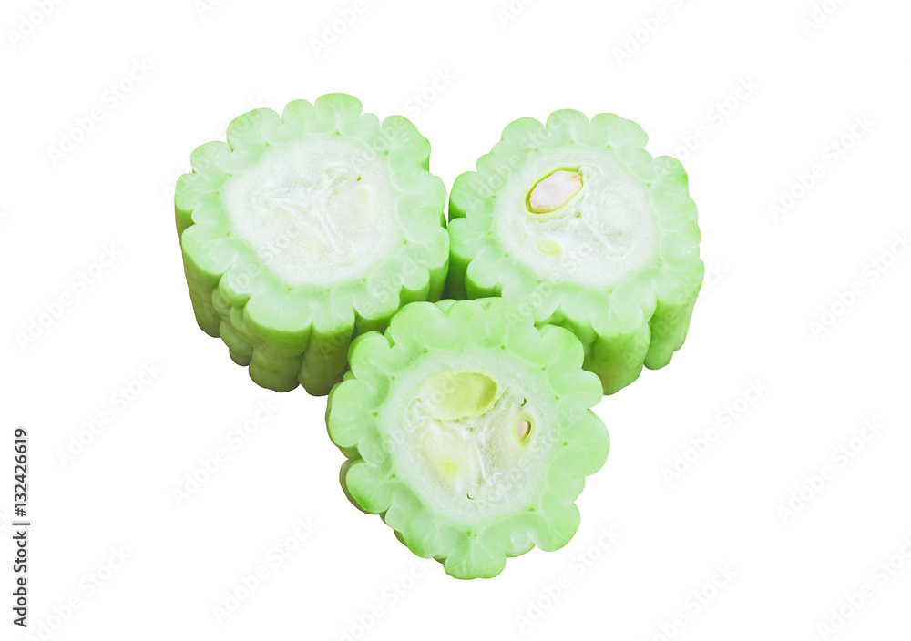 Obraz premium Fresh Gourd on white background. (with clipping path)