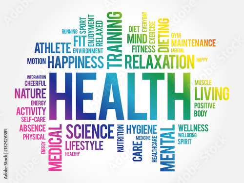 HEALTH word cloud collage, concept background