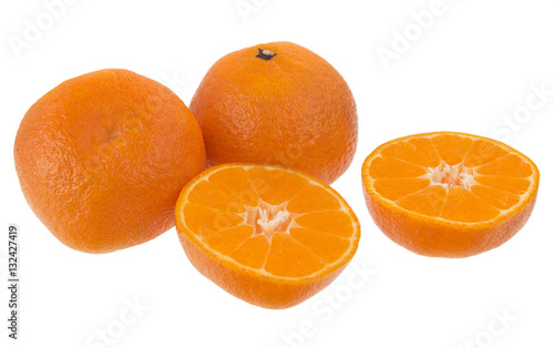 mandarin against a white background