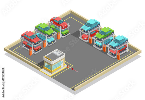 Automatic Parking Isometric Concept