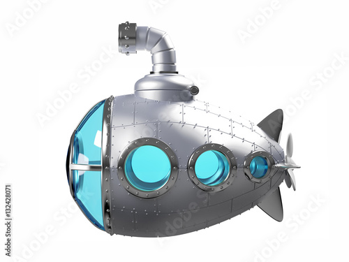 cartoon metallic submarine side photo